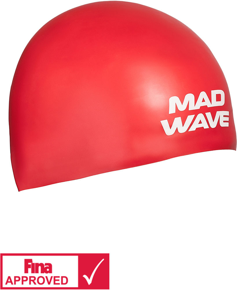 MAD WAVE CZEPEK STARTOWY SILICONE CAP SOFT FINA  L RED M053301305W