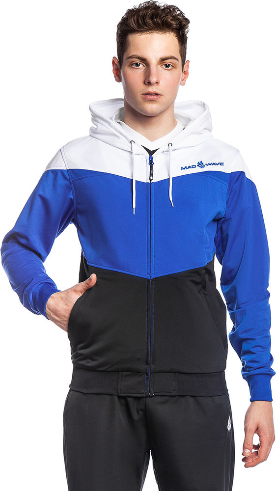 MAD WAVE ROZPINANA BLUZA SPORTOWA JUNIOR PROS BLUE/BK