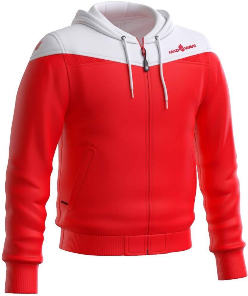 MAD WAVE ROZPINANA BLUZA SPORTOWA JUNIOR PROS RED/WH